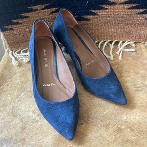 Donald J Pliner Blue Suede Heels